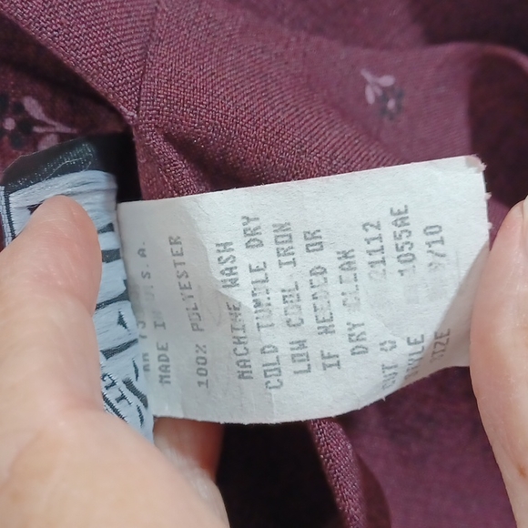 City Triangles Womens Business Work Suit Dress with Jacket Maroon Size 9 / 10 - Picture 6 of 8